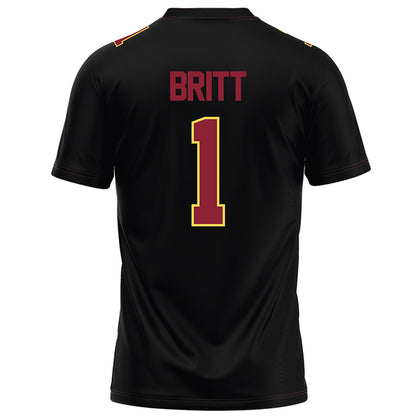 NSU - NCAA Football : Daniel Britt - Black Football Jersey-1