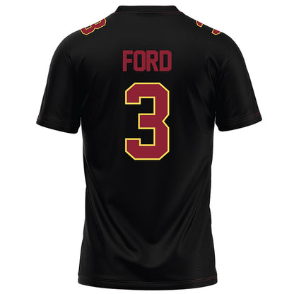 NSU - NCAA Football : Jacob Ford - Black Football Jersey-1