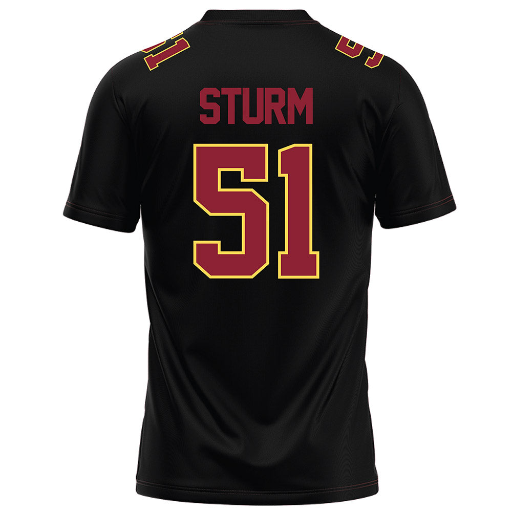 NSU - NCAA Football : Chase Sturm - Black Football Jersey