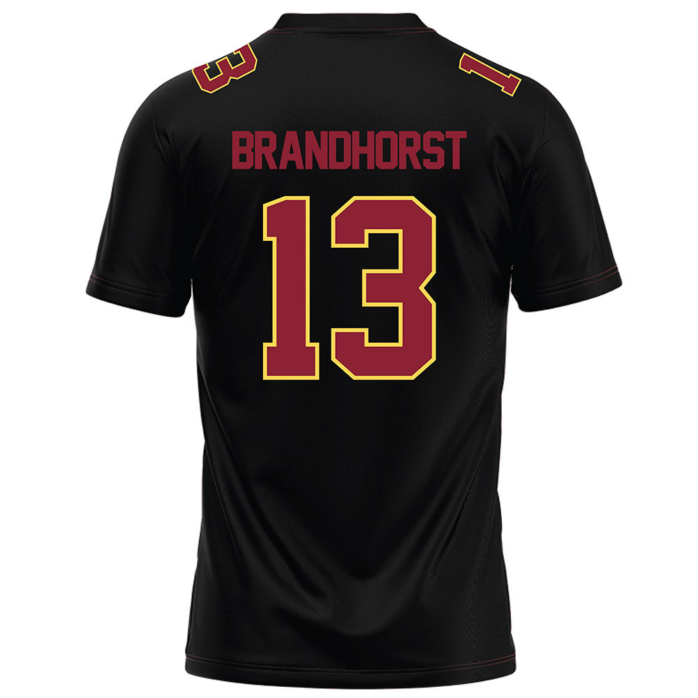 NSU - NCAA Football : Andrew Brandhorst - Black Football Jersey-1