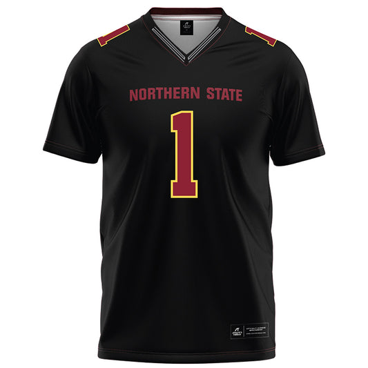 NSU - NCAA Football : Kiyon Johnston - Black Football Jersey-0