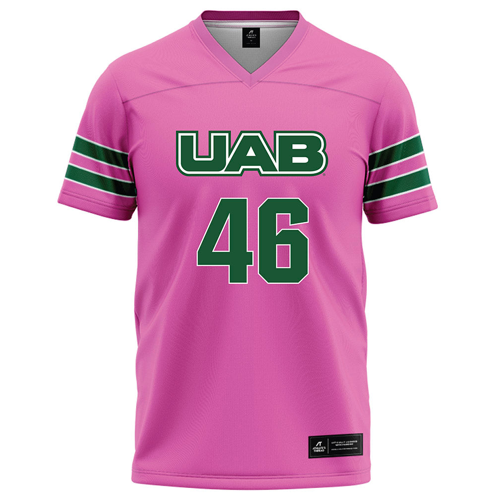 UAB - NCAA Football : Evan Bishop - Pink Football Jersey-0