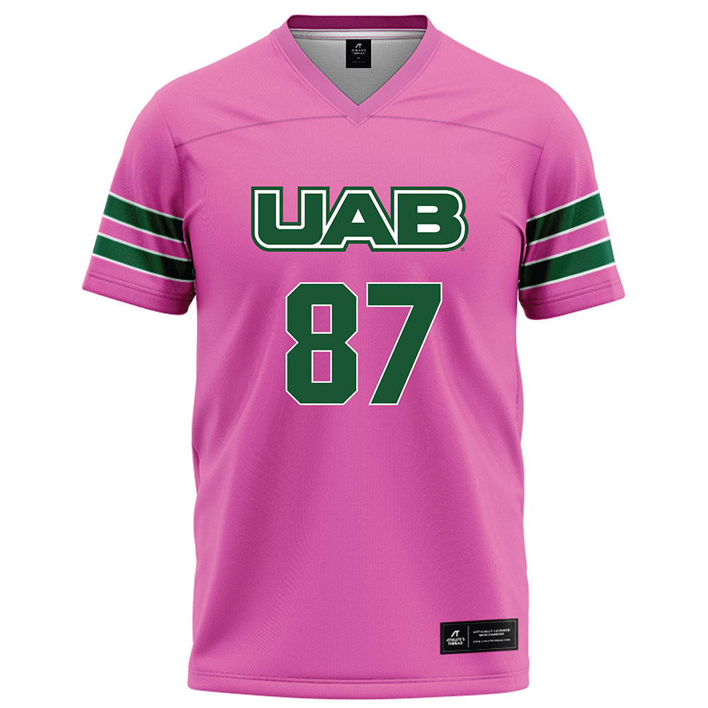 UAB - NCAA Football : Connor Harby - Pink Football Jersey-0