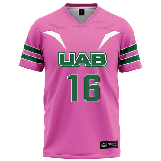 UAB - NCAA Football : Nate Rogers - Pink Football Jersey-0