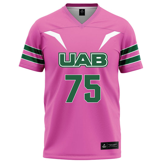UAB - NCAA Football : Calib Perez - Pink Football Jersey-0