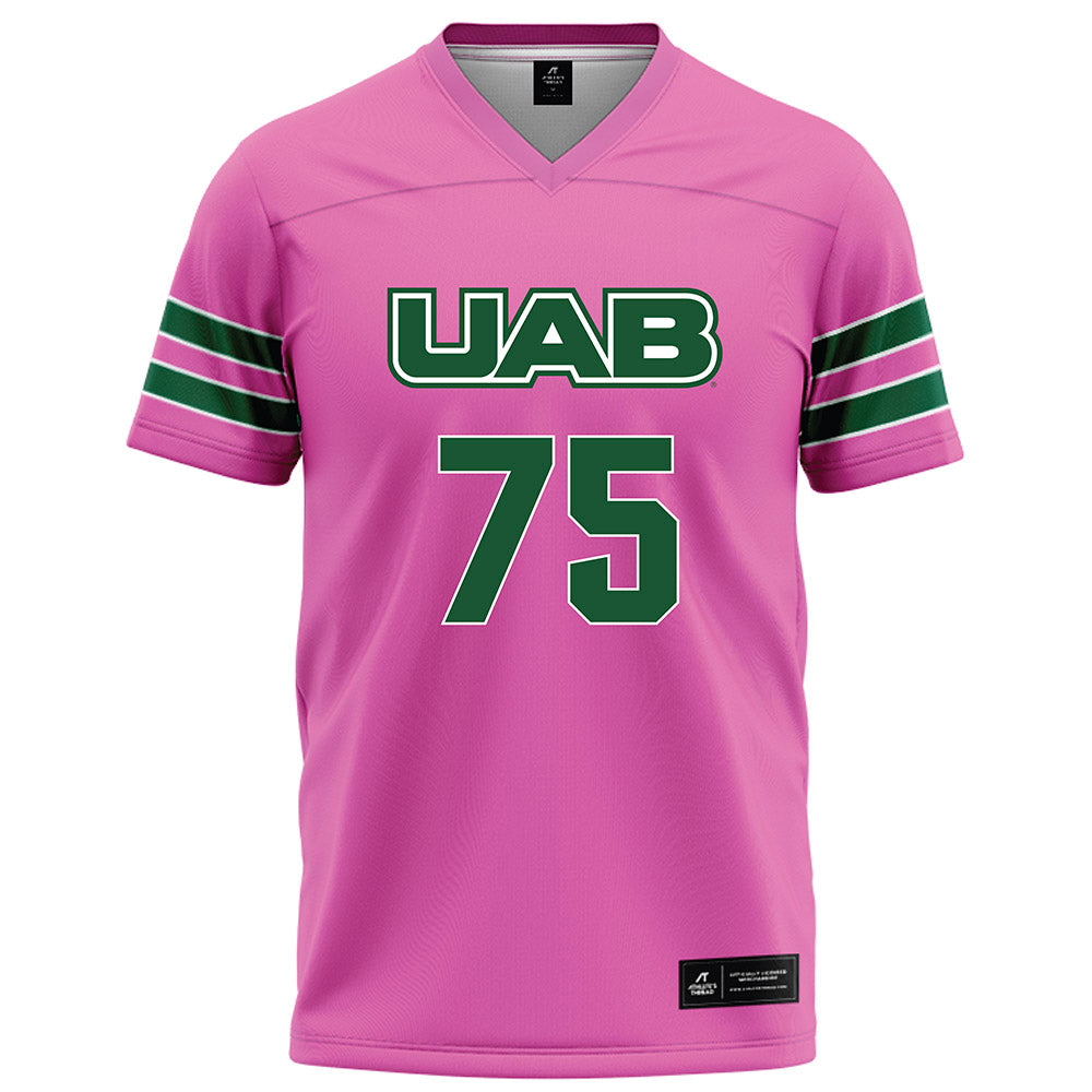 UAB - NCAA Football : Calib Perez - Pink Football Jersey-0