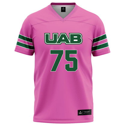 UAB - NCAA Football : Calib Perez - Pink Football Jersey-0