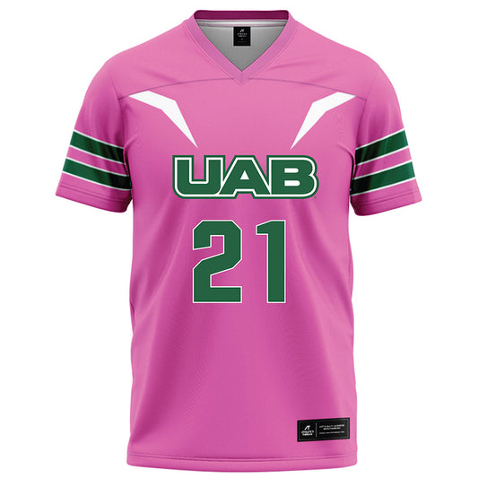 UAB - NCAA Football : Hudson Higgins - Pink Football Jersey-0