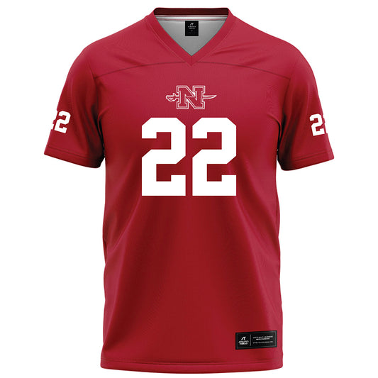 Nicholls State - NCAA Football : Zavian Dilworth - Red Football Jersey-0