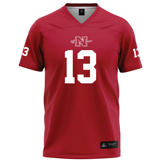 Nicholls State - NCAA Football : Zavian Dilworth - Red Football Jersey-0