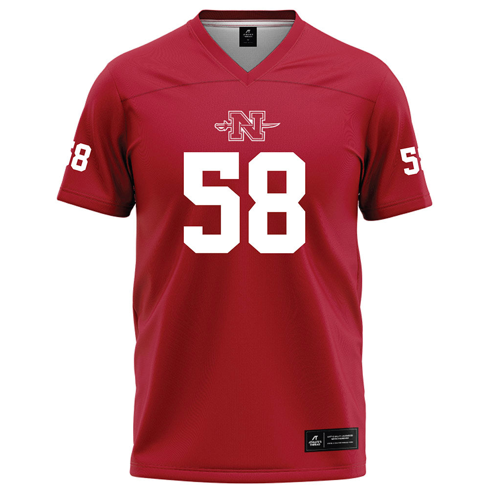 Nicholls State - NCAA Football : Arrington Adams - Red Football Jersey-0