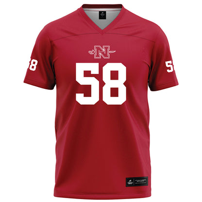 Nicholls State - NCAA Football : Arrington Adams - Red Football Jersey-0