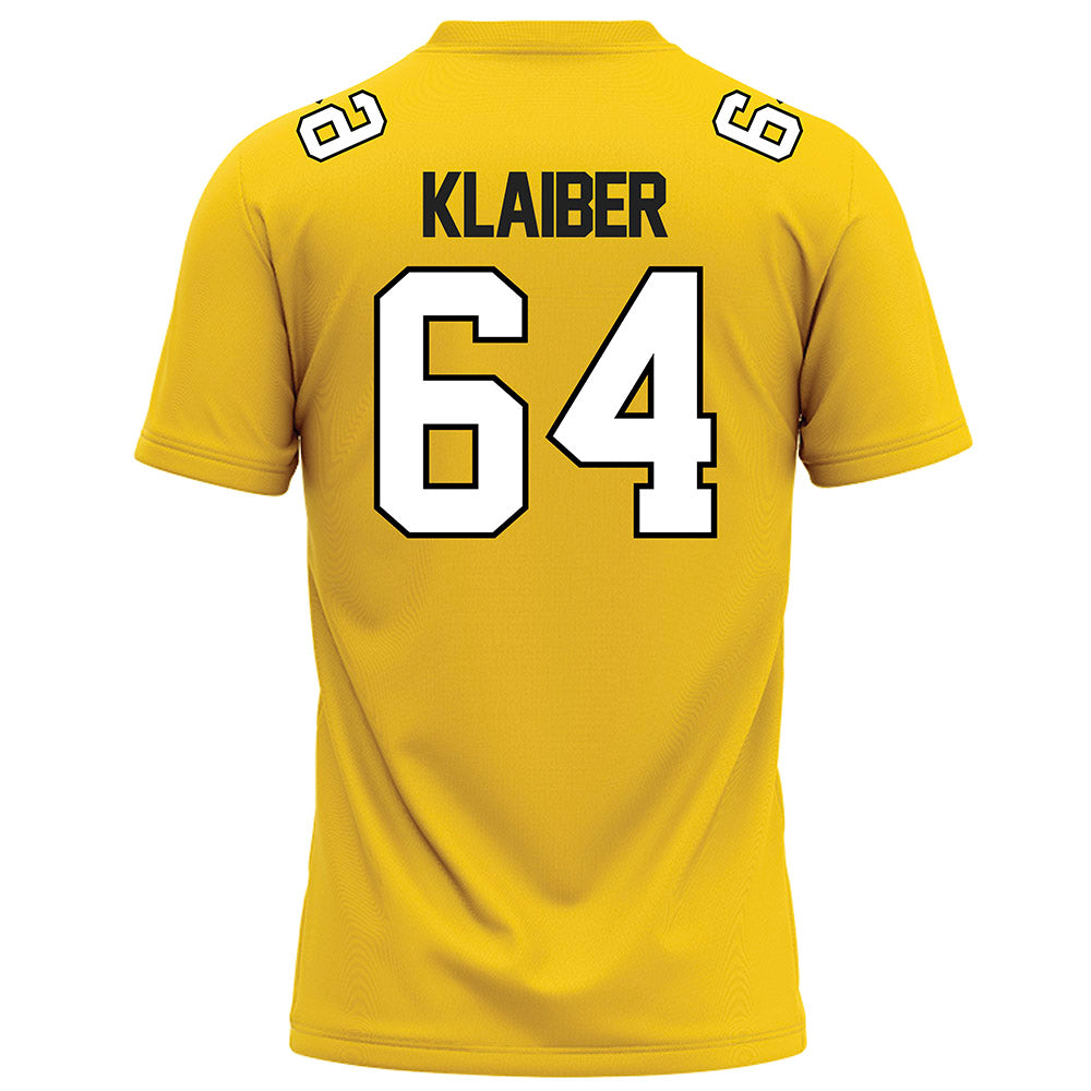 Centre College - NCAA Football : Holden Klaiber - Gold Football Jersey-1