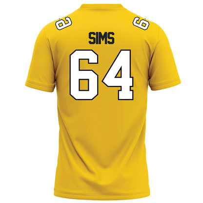Centre College - NCAA Football : Walker Sims - Gold Football Jersey-1