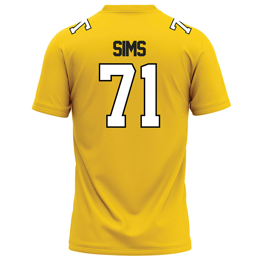 Centre College - NCAA Football : Walker Sims - Gold Football Jersey-1