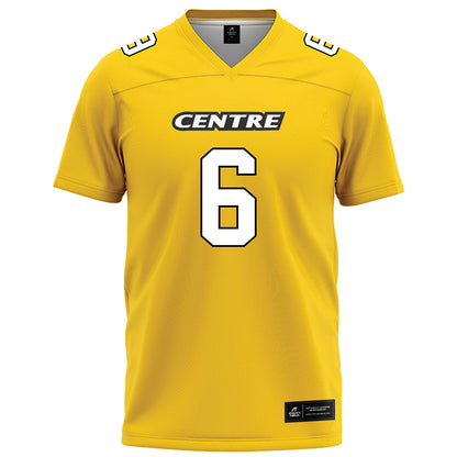 Centre College - NCAA Football : Lincoln Acree - Gold Football Jersey-0