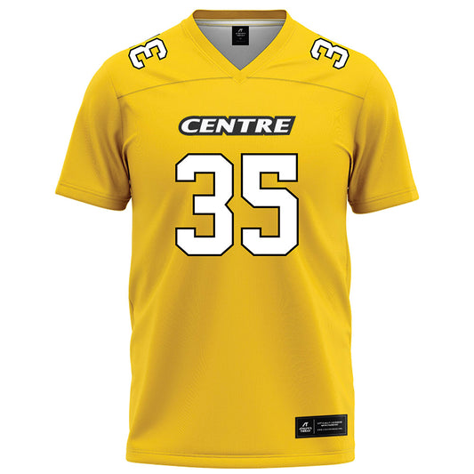 Centre College - NCAA Football : Brody Aylor - Gold Football Jersey-0