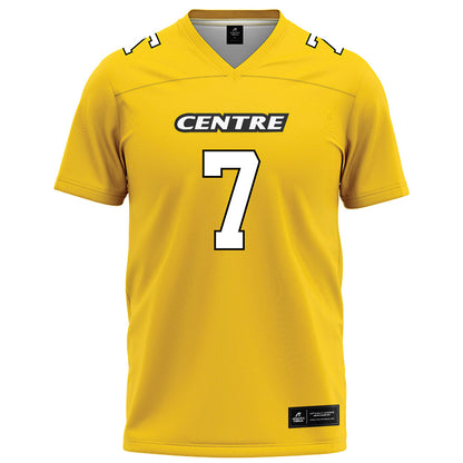Centre College - NCAA Football : Mason Trimble - Gold Football Jersey-0