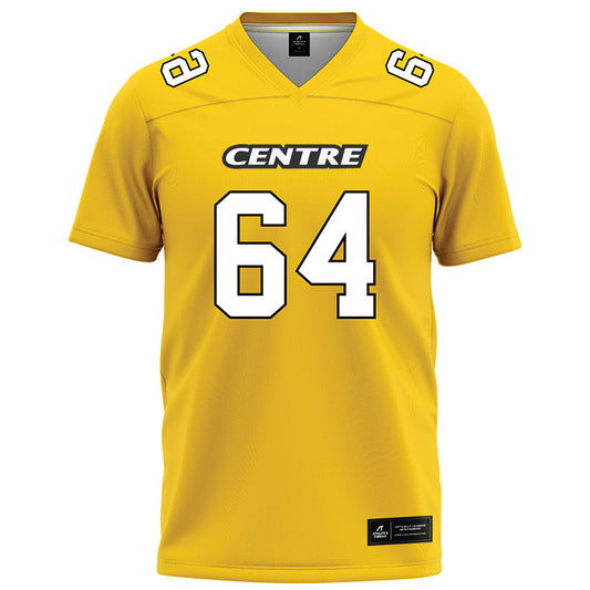 Centre College - NCAA Football : Holden Klaiber - Gold Football Jersey-0