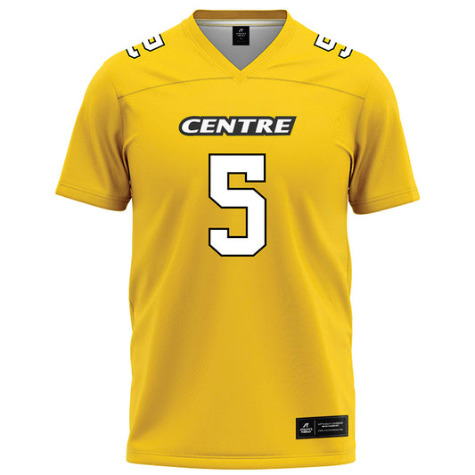 Centre College - NCAA Football : Brody Aylor - Gold Football Jersey-0