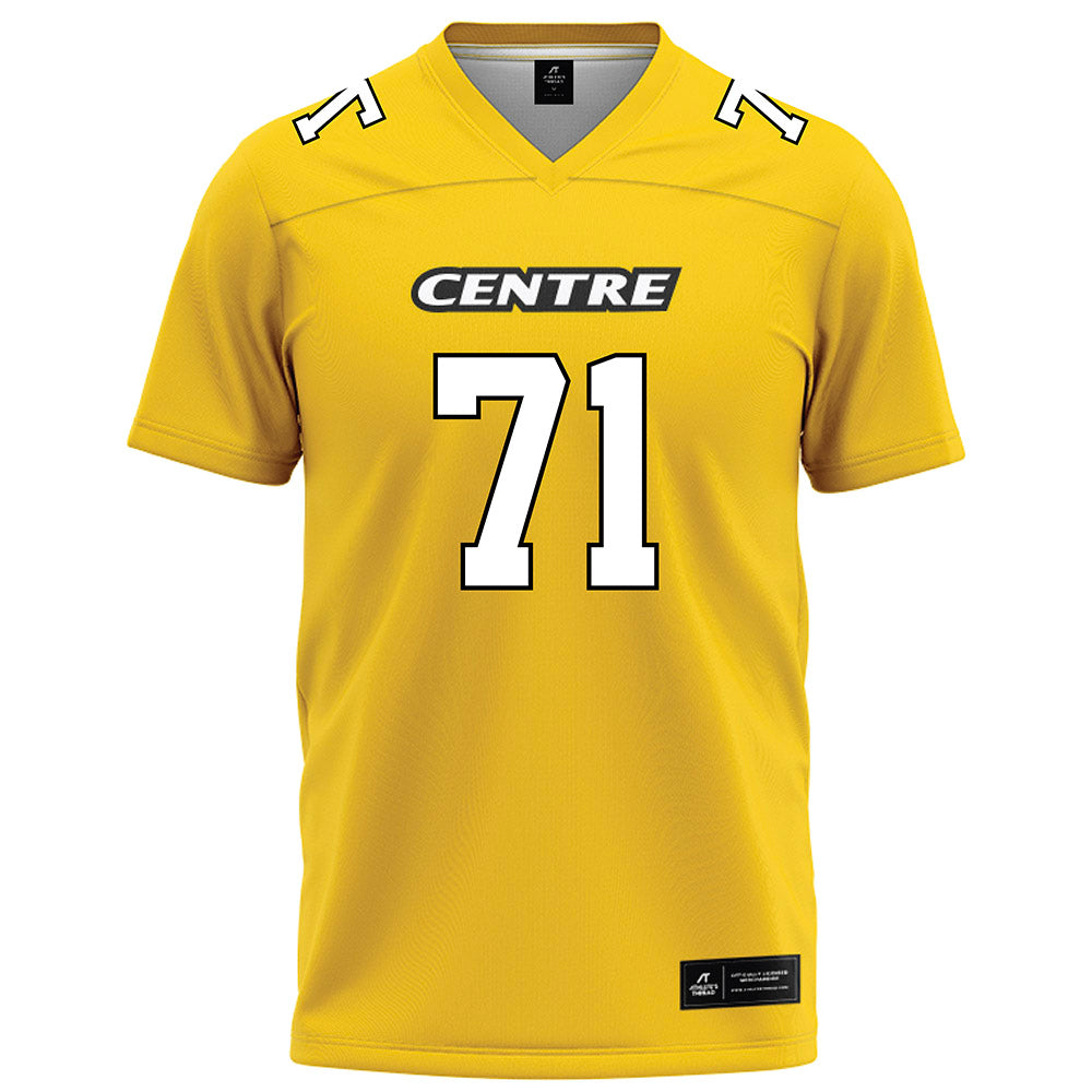 Centre College - NCAA Football : Walker Sims - Gold Football Jersey-0