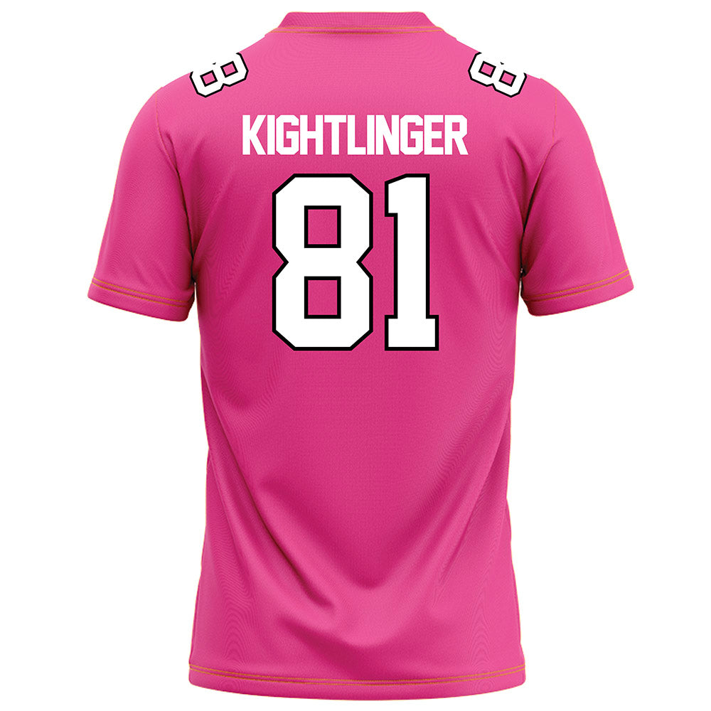 Centre College - NCAA Football : Brooks Kightlinger - Pink Football Jersey-3