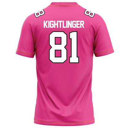 Centre College - NCAA Football : Brooks Kightlinger - Pink Football Jersey-3