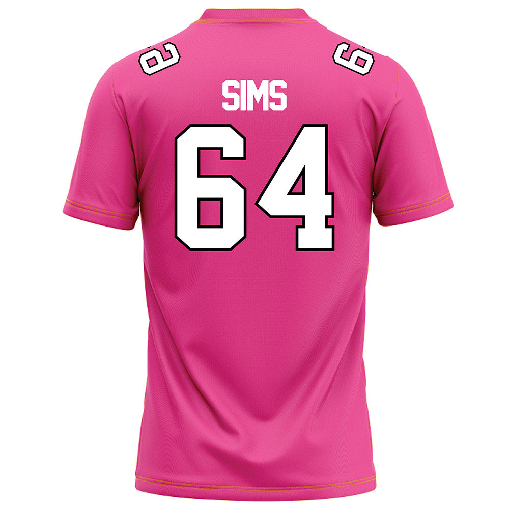 Centre College - NCAA Football : Walker Sims - Pink Football Jersey-3
