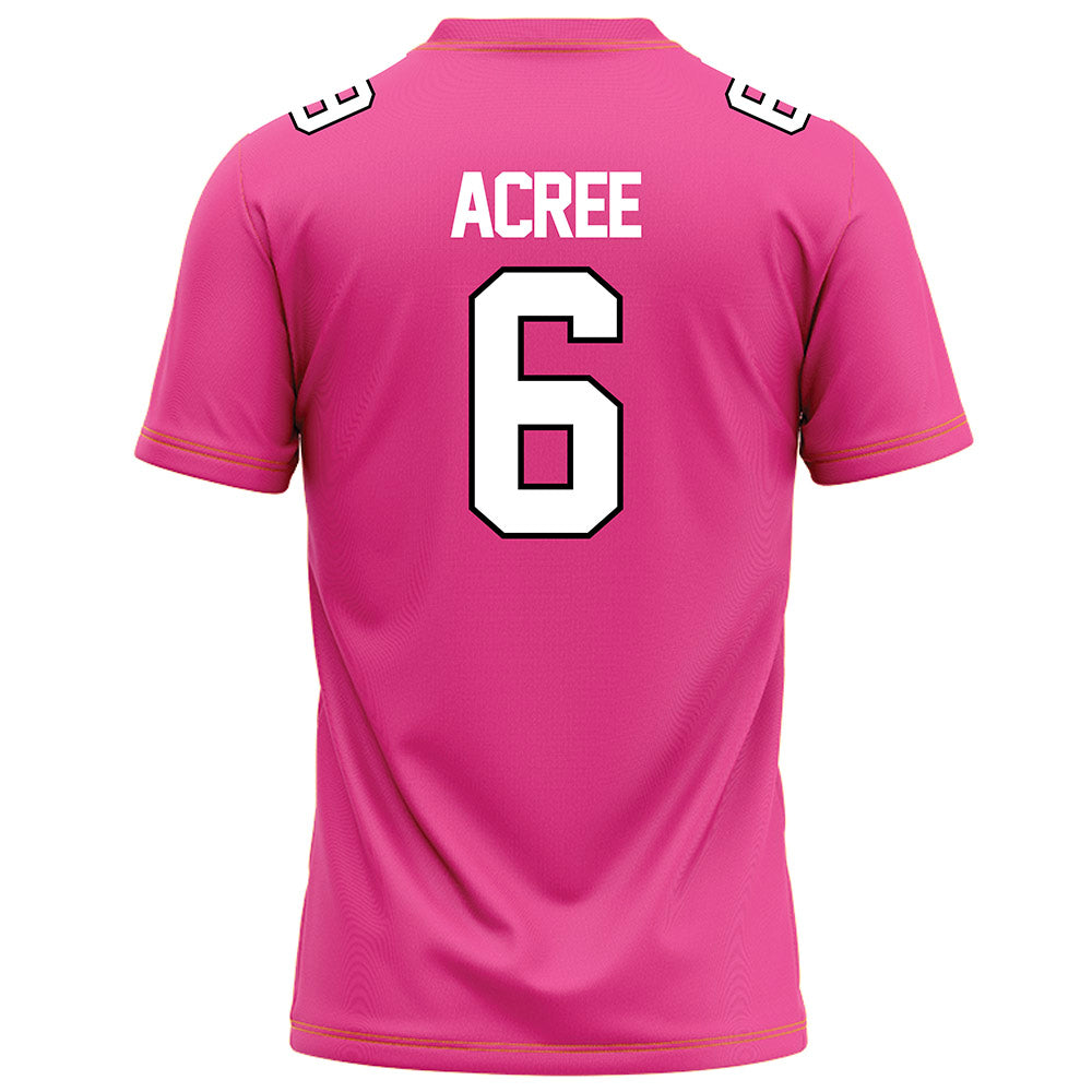 Centre College - NCAA Football : Lincoln Acree - Pink Football Jersey-3
