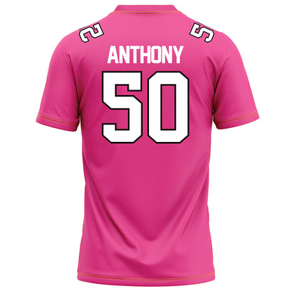 Centre College - NCAA Football : Brenden Anthony - Pink Football Jersey-2