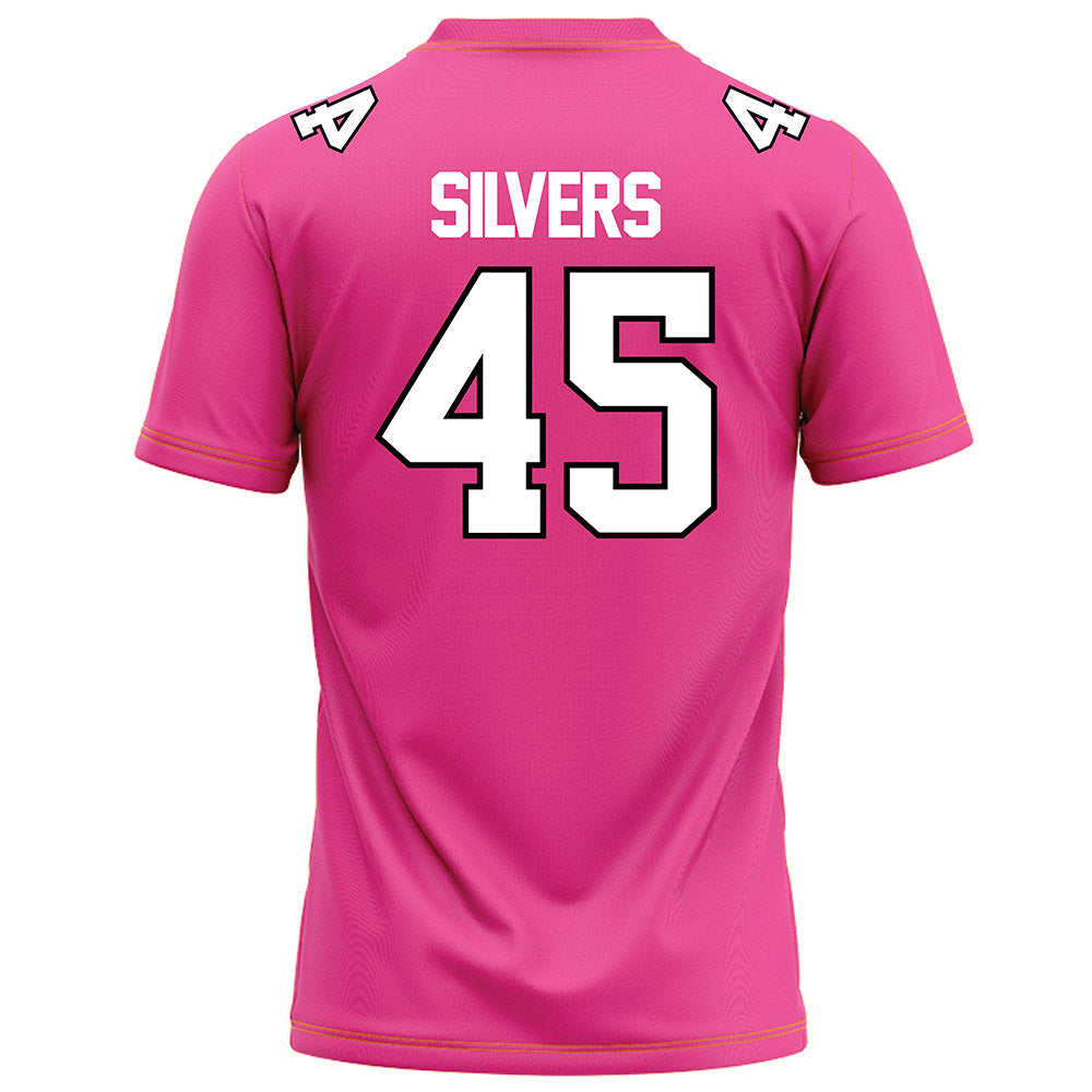 Centre College - NCAA Football : Caleb Silvers - Pink Football Jersey-3