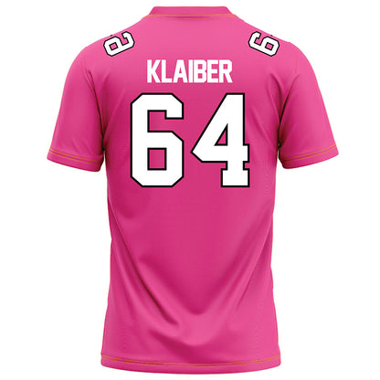 Centre College - NCAA Football : Holden Klaiber - Pink Football Jersey-2