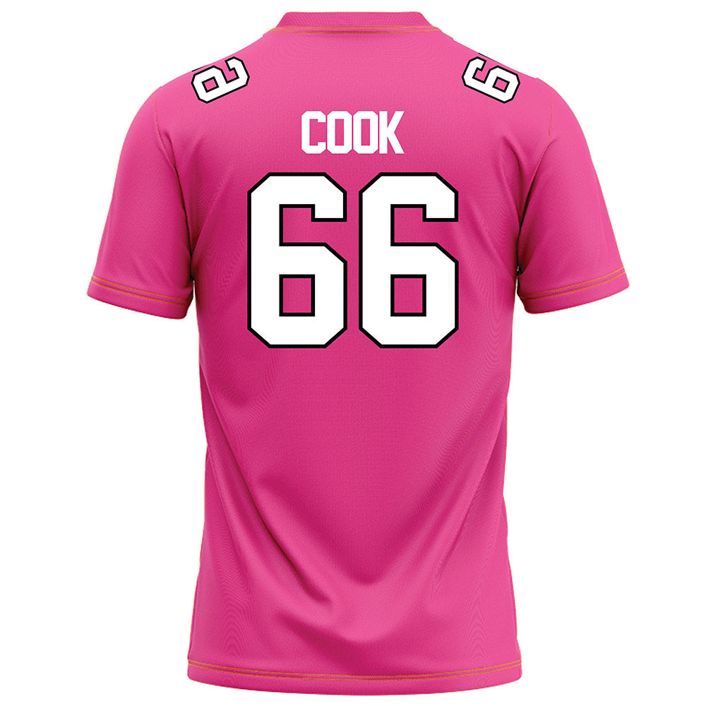 Centre College - NCAA Football : Brody Cook - Pink Football Jersey-3
