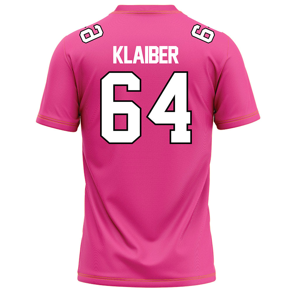 Centre College - NCAA Football : Holden Klaiber - Pink Football Jersey-3