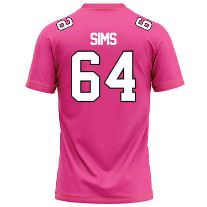 Centre College - NCAA Football : Walker Sims - Pink Football Jersey-2