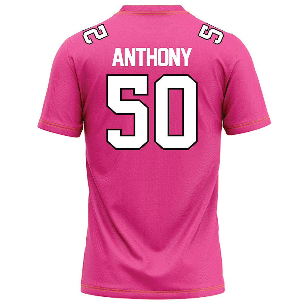 Centre College - NCAA Football : Brenden Anthony - Pink Football Jersey-3