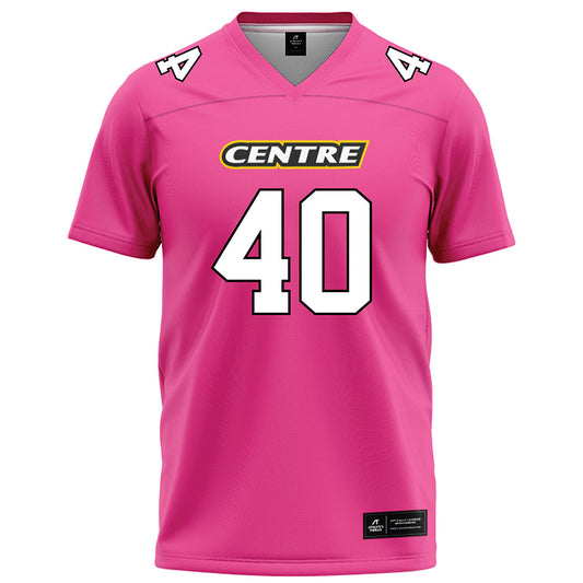 Centre College - NCAA Football : Nelson Irakiza - Pink Football Jersey-0