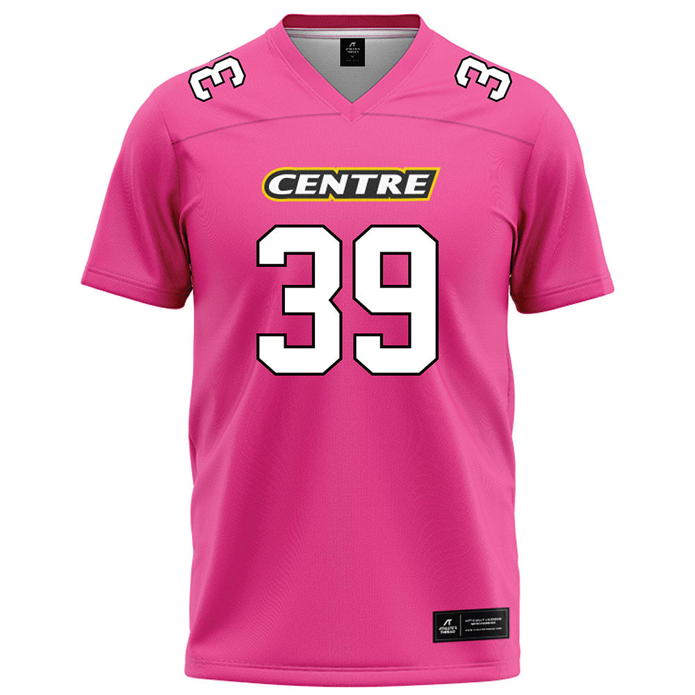 Centre College - NCAA Football : Ryan Steele - Pink Football Jersey-1