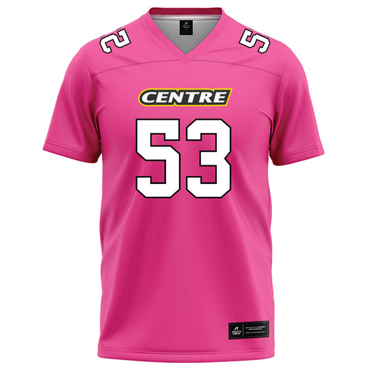 Centre College - NCAA Football : Austin Morgan - Pink Football Jersey-0