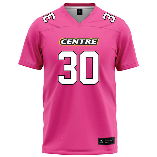 Centre College - NCAA Football : Cayden Varney - Pink Football Jersey-0