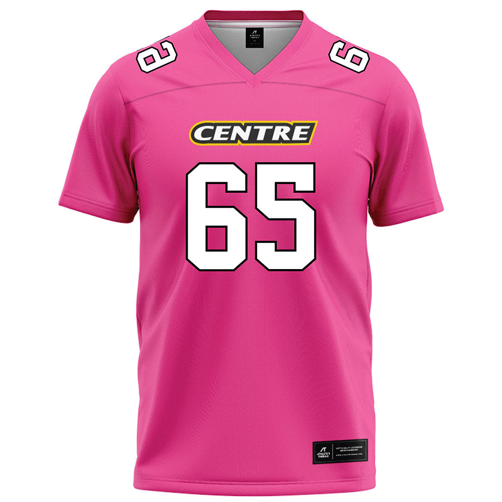 Centre College - NCAA Football : John Abernathy - Pink Football Jersey-0