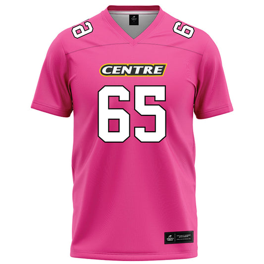 Centre College - NCAA Football : John Abernathy - Pink Football Jersey-0