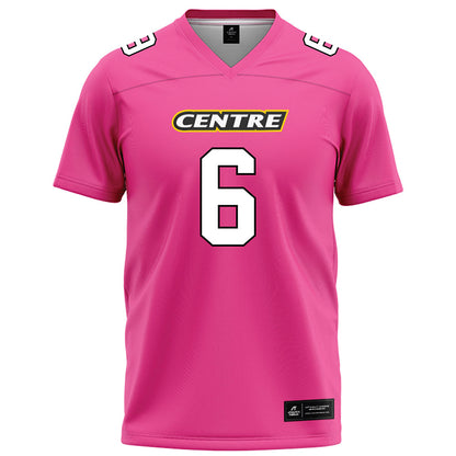Centre College - NCAA Football : Lincoln Acree - Pink Football Jersey-0