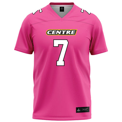 Centre College - NCAA Football : Mason Trimble - Pink Football Jersey-1