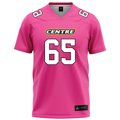 Centre College - NCAA Football : John Abernathy - Pink Football Jersey-1