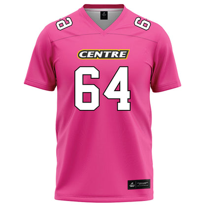 Centre College - NCAA Football : Walker Sims - Pink Football Jersey-0