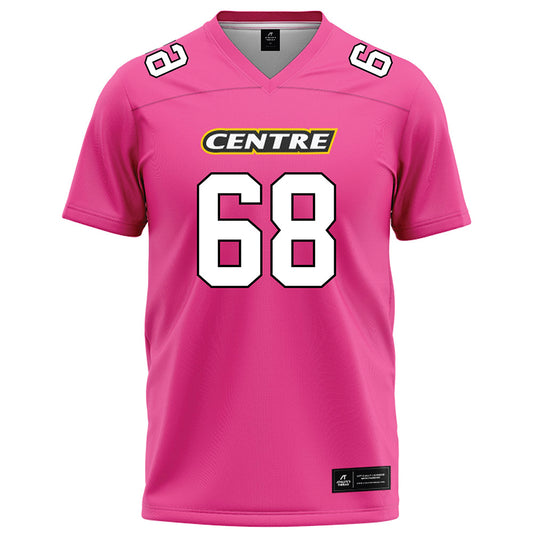 Centre College - NCAA Football : Holden Klaiber - Pink Football Jersey-0