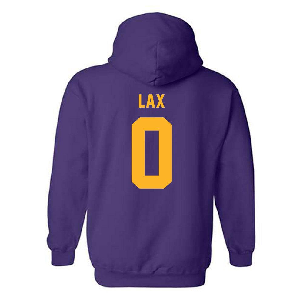 North Alabama - NCAA Men's Basketball : Jaquan Lax - Classic Fashion Shersey Hooded Sweatshirt-1