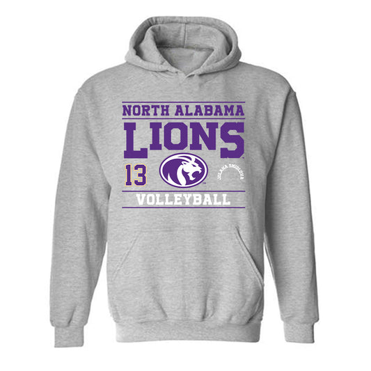 North Alabama - NCAA Women's Volleyball : Jolana Smidlova - Classic Fashion Shersey Hooded Sweatshirt-0