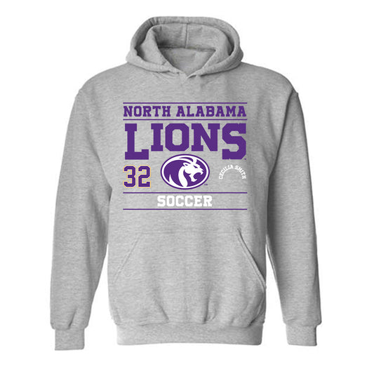 North Alabama - NCAA Women's Soccer : Cecilia Smith - Classic Fashion Shersey Hooded Sweatshirt-0